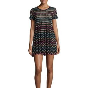 MARC‎ JACOBS Chevron Knit Babydoll Dress - Size S